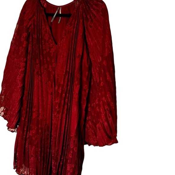 Anthropologie Toulon Pleated Mini Dress- Holidays Christmas Party Bohemian-Small - Picture 9 of 15